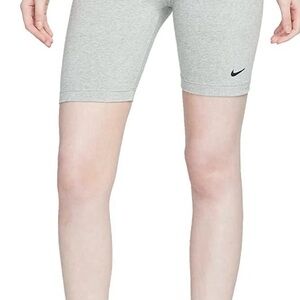 NWT Nike Women’s Gray Biker Shorts High Waist Size L